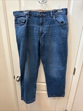 Duluth Trading Co Men's Coolmax Straight Jeans - Dark Blue Wash